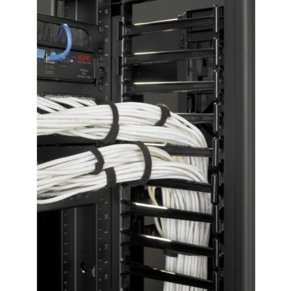 APC AR8725 Cable Manager - Black, Cable Organizer for APC 2 and 4 Post Open Frame Racks