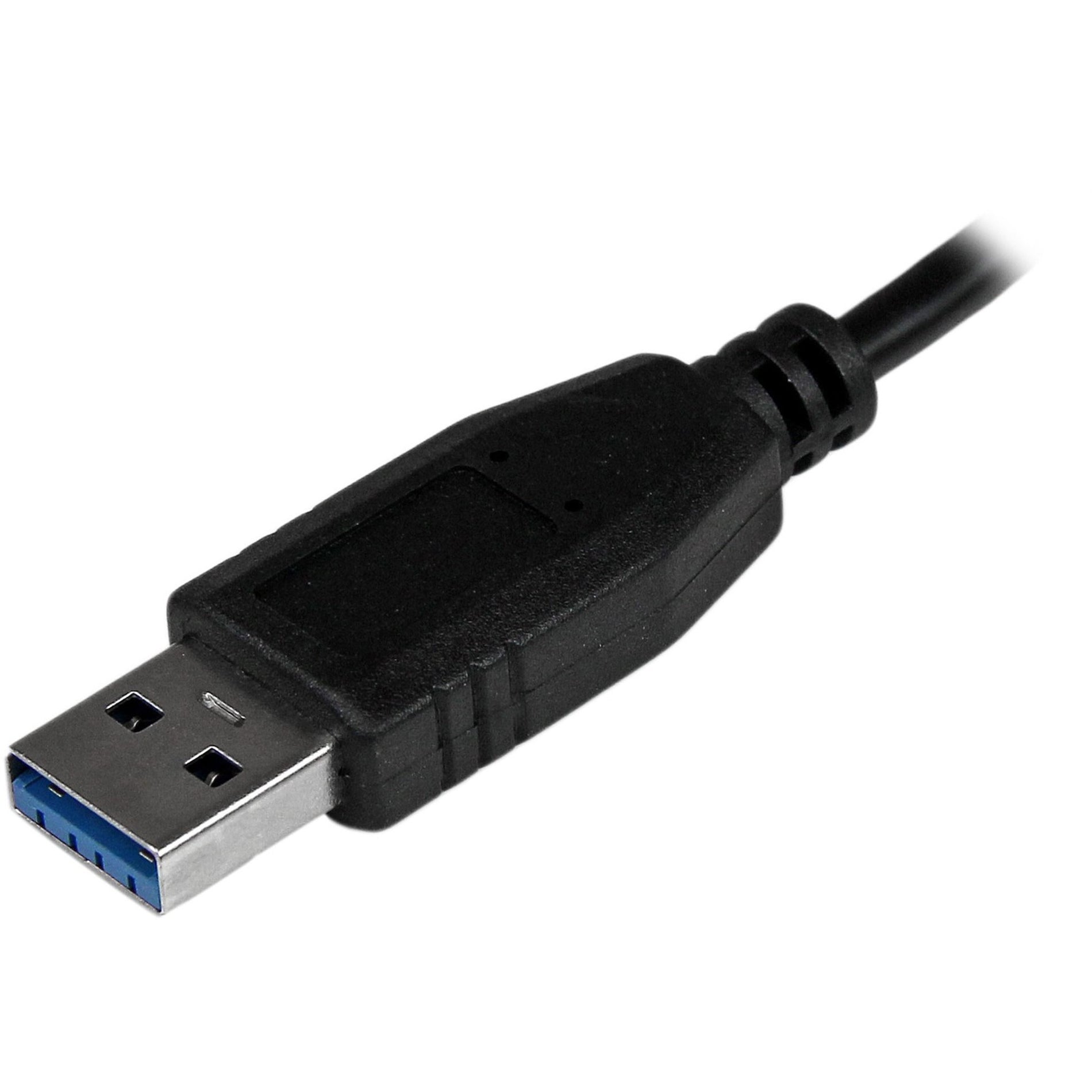 StarTech.com ST4300MINU3B Portable 4 Port SuperSpeed Mini USB 3.0 Hub - Black, 2 Year Warranty, Mac/PC Compatible, Lightweight Design