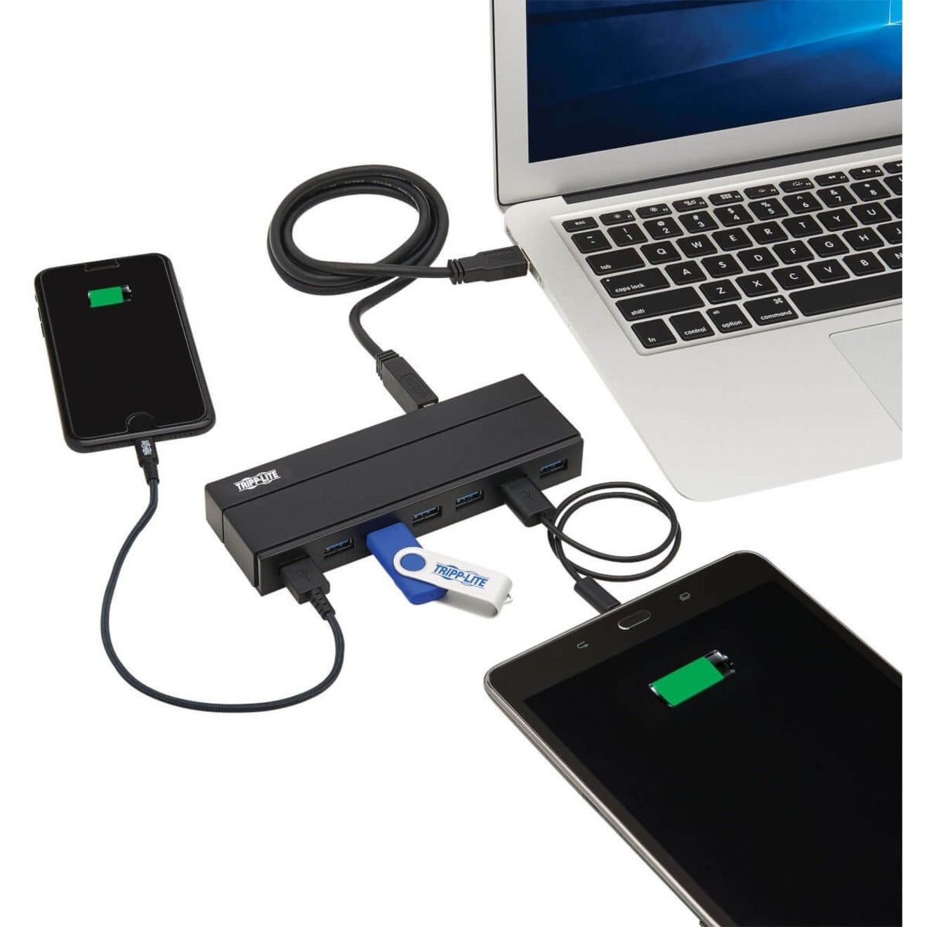 Tripp Lite U360-007 USB 3.0 Charging Hub - Expand Your USB Connectivity and Charge iPad 2