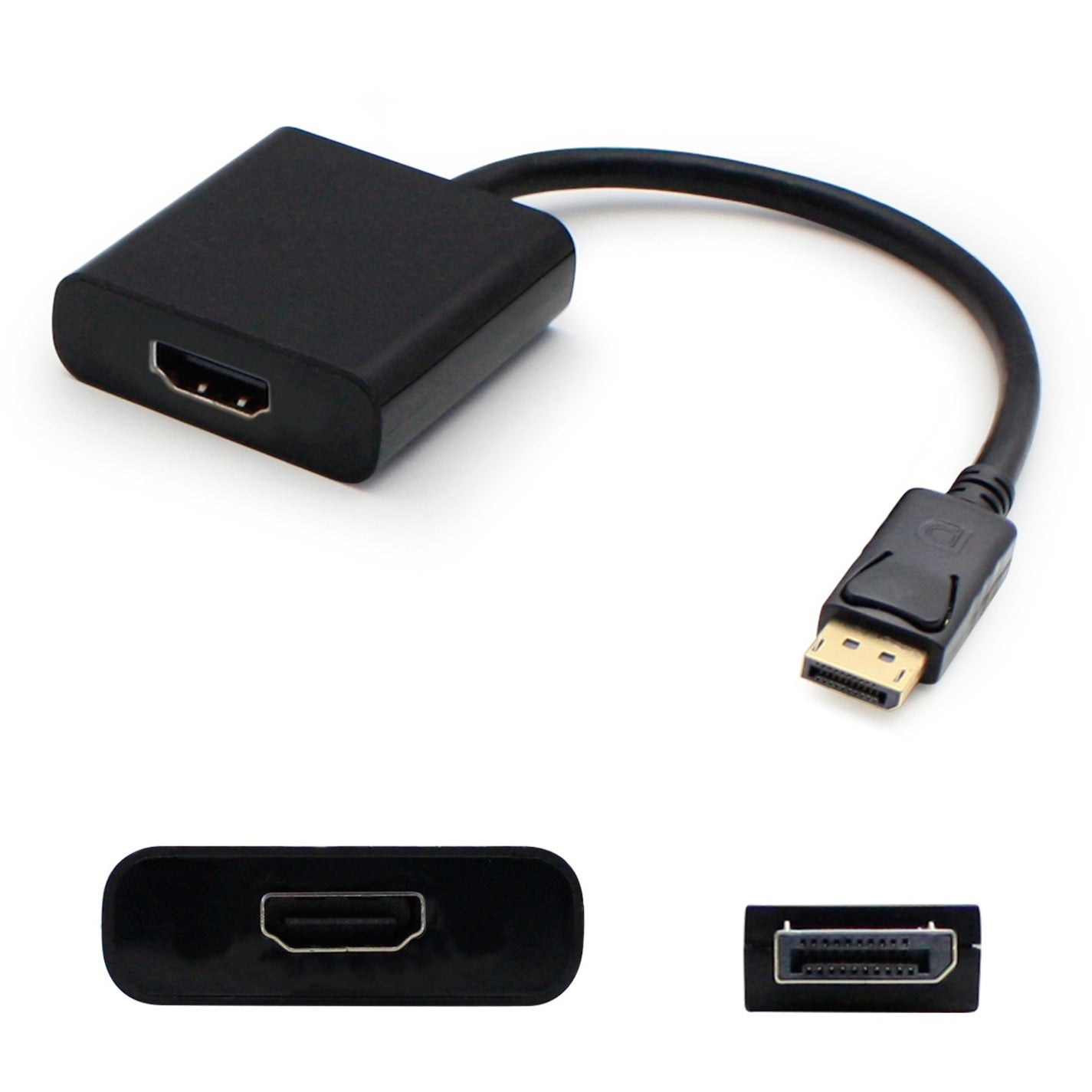 AddOn DISPLAYPORT2HDMI Displayport to HDMI Adapter Converter Cable - Male to Female, Copper Conductor, Black