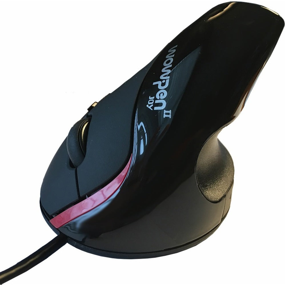 Ergoguys WP-012-BK-E JOY Vertical Ergonomic Optical Mouse, 5 Buttons, 1600 DPI, USB Wired, Black