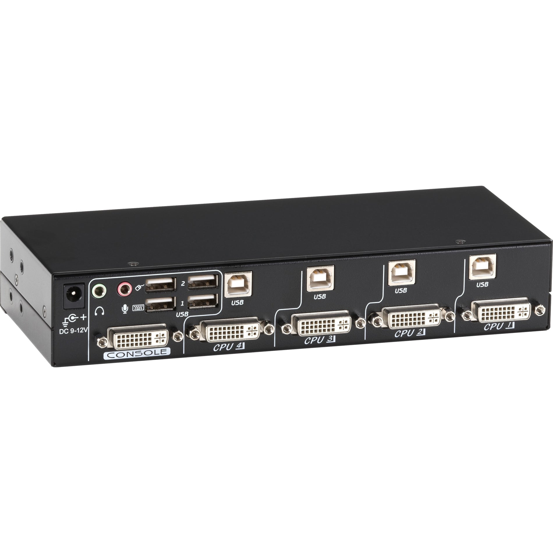 Black Box KV9634A ServSwitch DT DVI with Bidirectional Audio, 4-Port KVM Switchbox