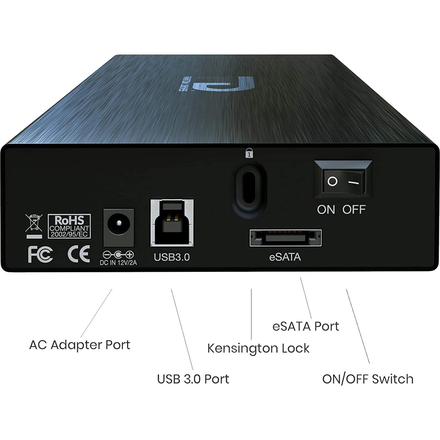 Fantom Drives GFP4000EU3 GFORCE 4TB External Hard Drive - USB 3.0 & eSATA, Black