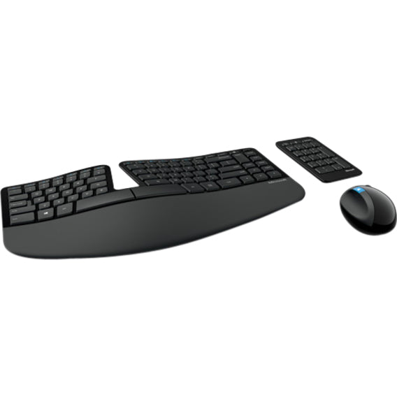 Microsoft L5V-00001 Sculpt Ergonomic Desktop Keyboard And Mouse, Wireless, Black