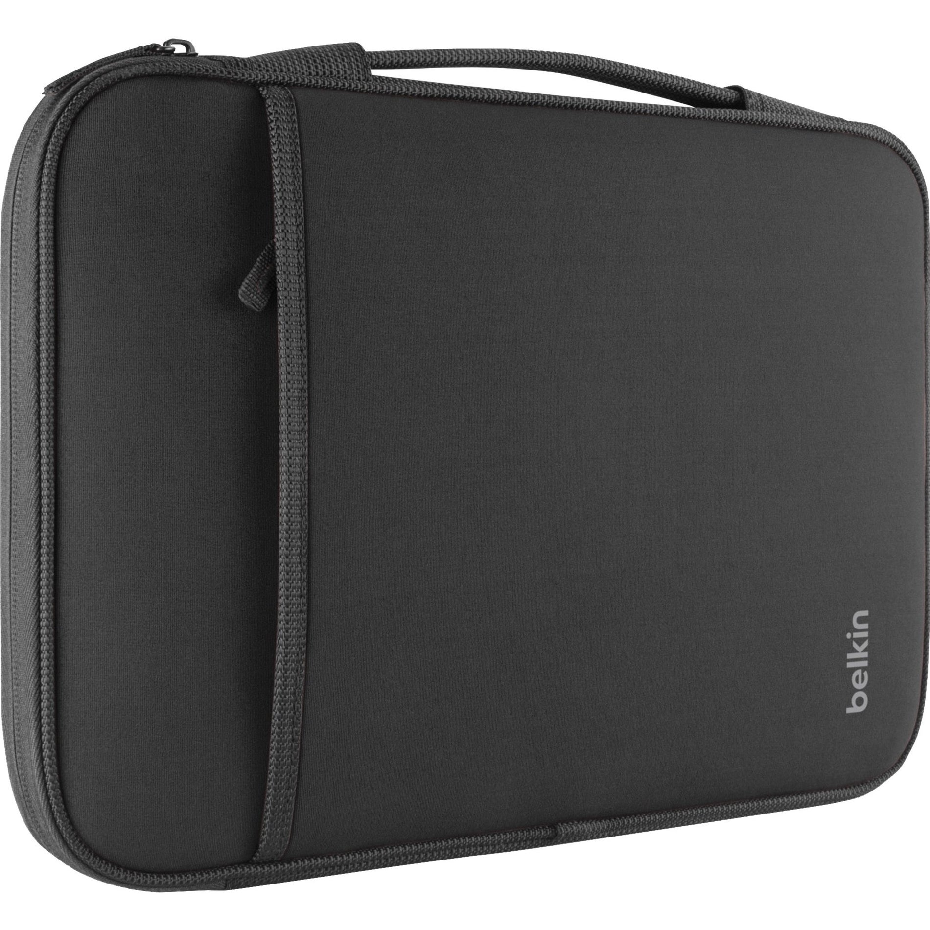 Belkin B2B081-C00 11" Chromebook Sleeve Black, Side-loading Zipper, Retractable Handle