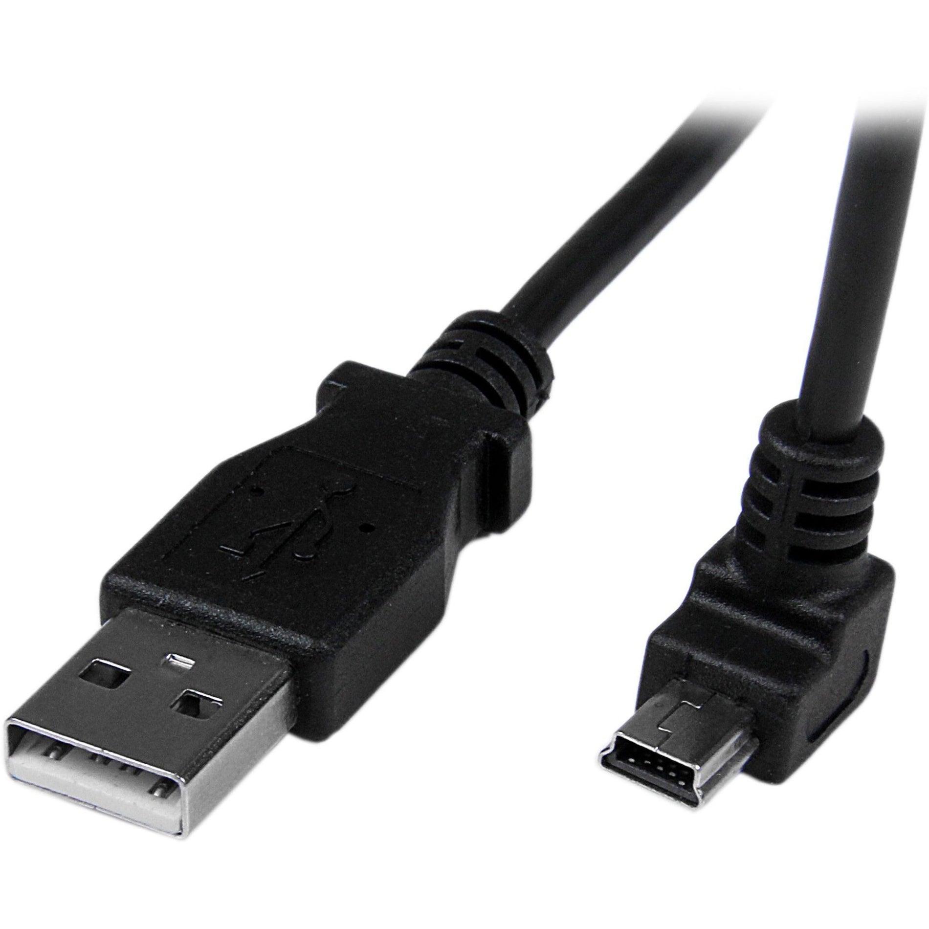 StarTech.com USBAMB2MD 2m Mini USB Cable - A to Down Angle Mini B, Strain Relief, Molded, 480 Mbit/s Data Transfer Rate