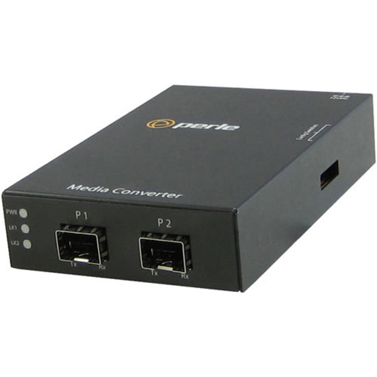 Perle 05060574 Protocol Transparent Stand-Alone Media Converter with Dual SFP Slots, 4.25GB/s SFP, Lifetime Warranty