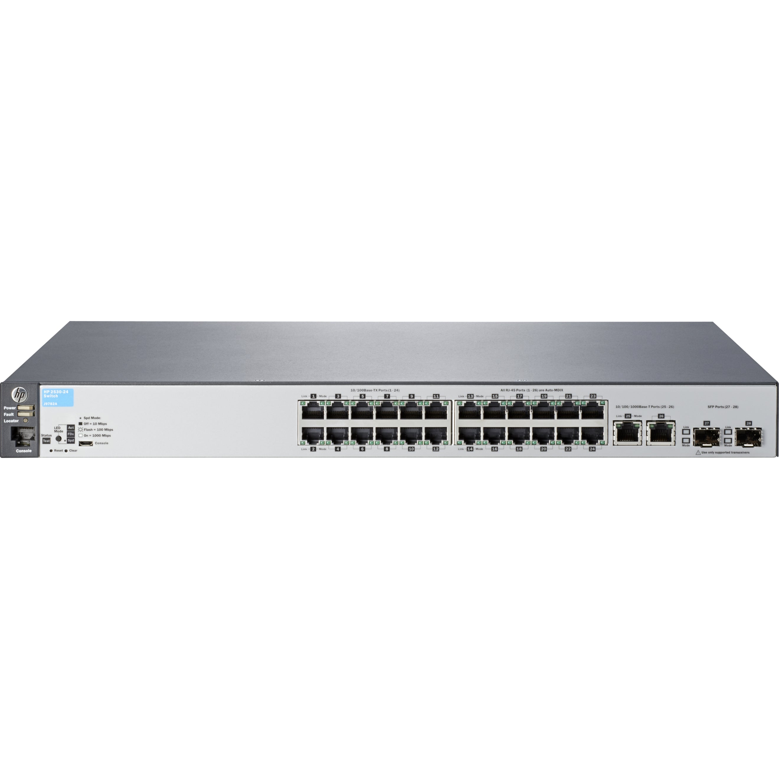 HPE 2530-24 Switch, 24 Port Ethernet Switch, Gigabit Ethernet, Lifetime Warranty