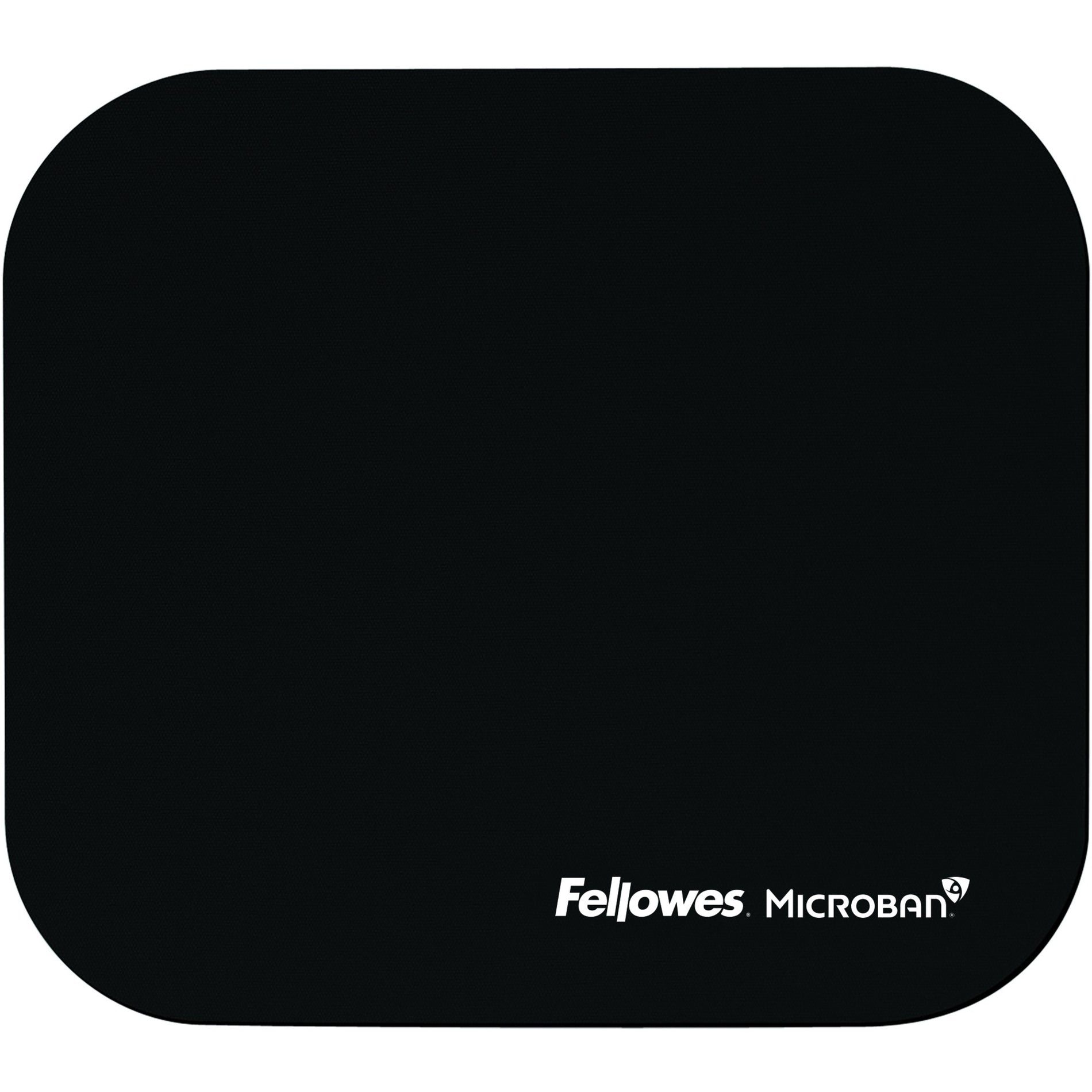 Fellowes 5933901 Microban Mouse Pad, Nonskid, Black, 9"x8"x1/8"