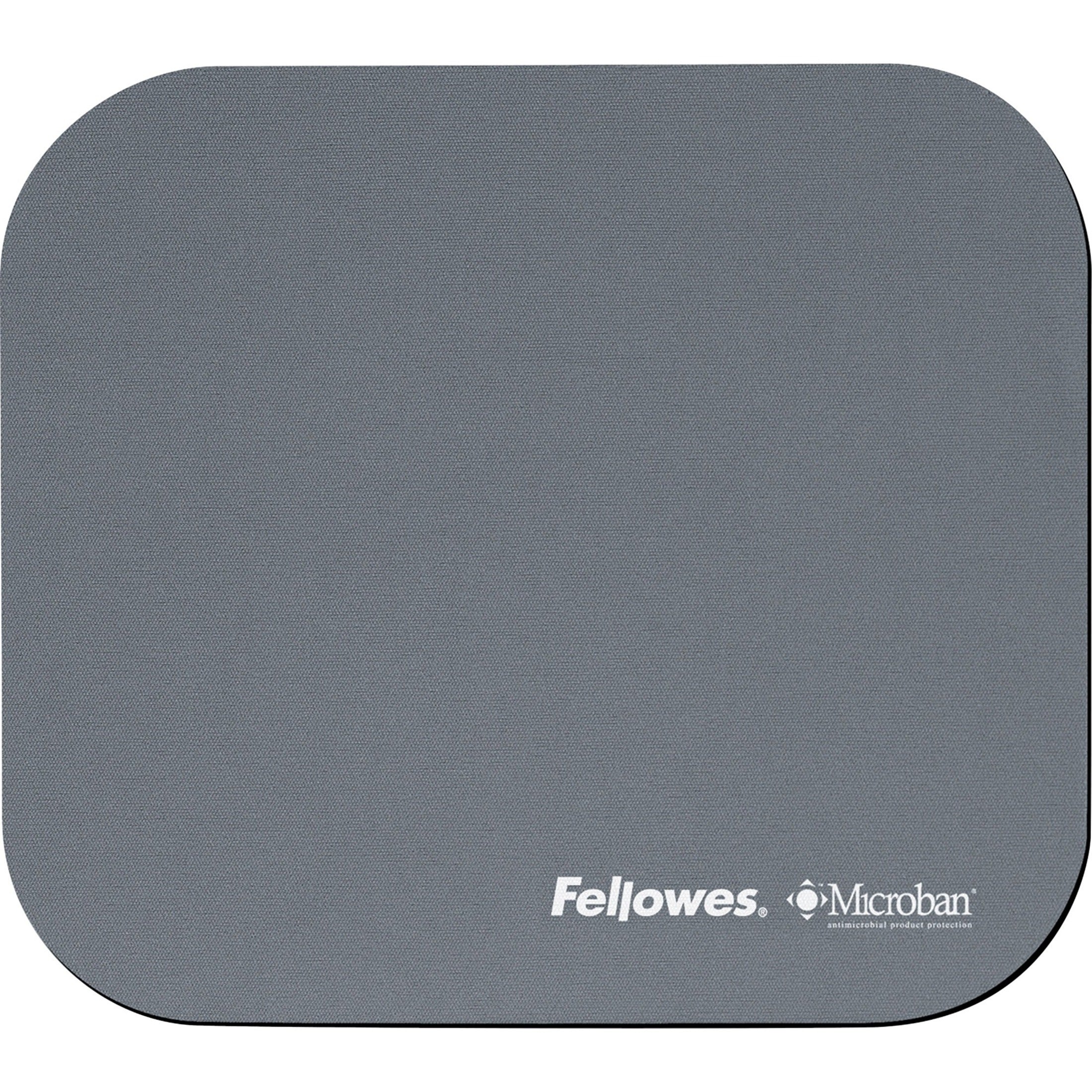 Fellowes 5934001 Microban Mouse Pad, Antimicrobial, Graphite