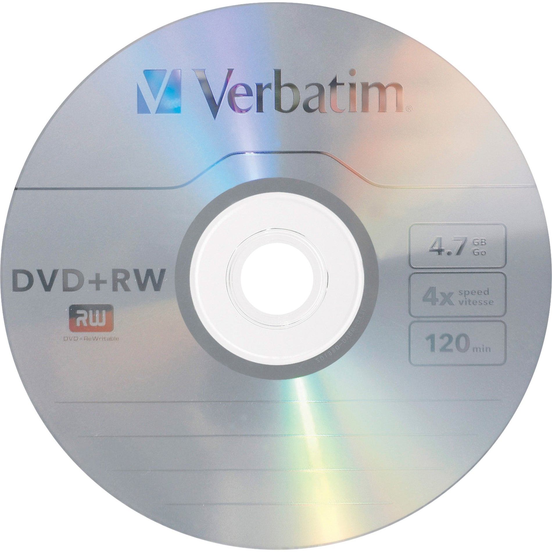 Verbatim 94834 DVD+RW 4.7GB 4X with Branded Surface, 30/PK Spindle