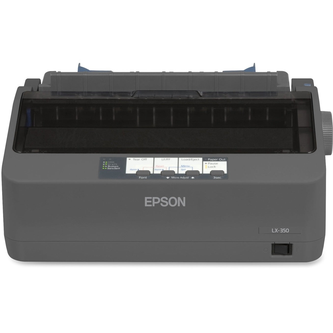 Epson C11CC24001 LX350 Dot Matrix Compact Printer, 9-pin, Monochrome, 357 cps