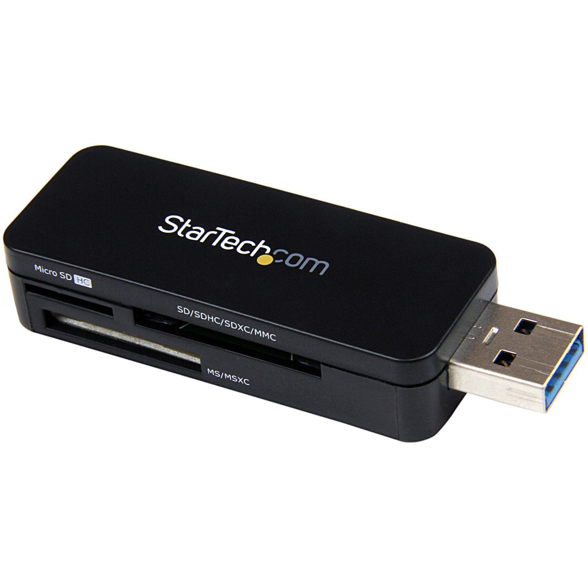 StarTech.com FCREADMICRO3 USB 3.0 External Flash Multi Media Memory Card Reader - SDHC MicroSD, High-Speed Data Transfer and Easy File Management