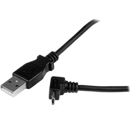 USB Type-A and up-angled Micro USB connector showing cable strain relief design-alternate-image2