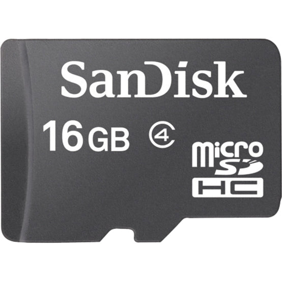 SanDisk SDSDQ-016G-A46 microSDHC Memory Card, 16 GB Class 4 - 5 Year Warranty