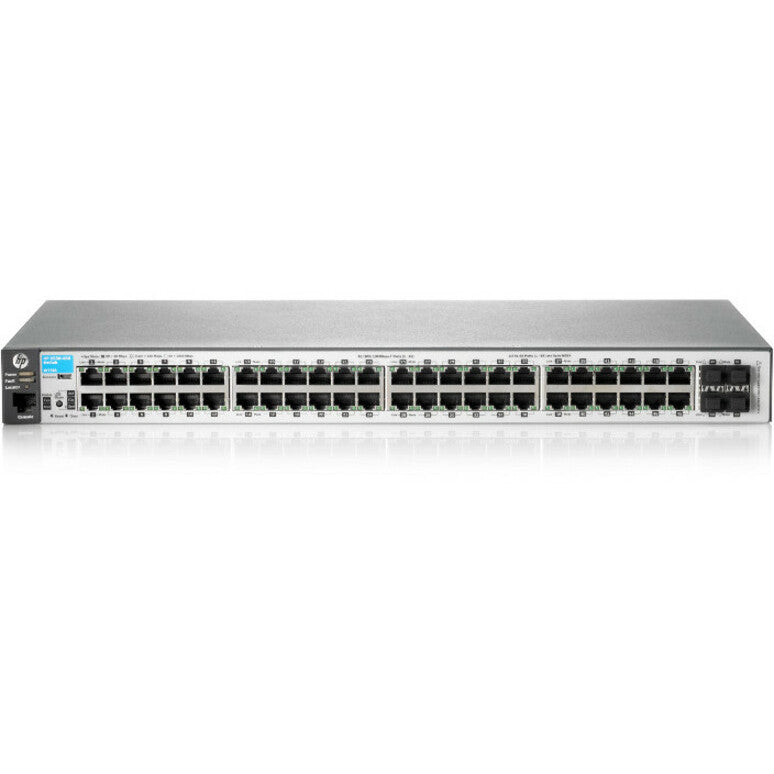 HPE J9778A 2530-48-PoE+ Ethernet Switch, 48 Ports, Gigabit Ethernet, Wall Mountable