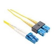 Unirise FJ9LCSC-02M Fiber Optic Duplex Patch Network Cable, Single-mode, 6.56 ft, Yellow