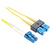 Unirise FJ9LCSC-05M Fiber Optic Duplex Patch Network Cable, Single-mode, 16.40 ft, LC to SC Male Connectors, Yellow