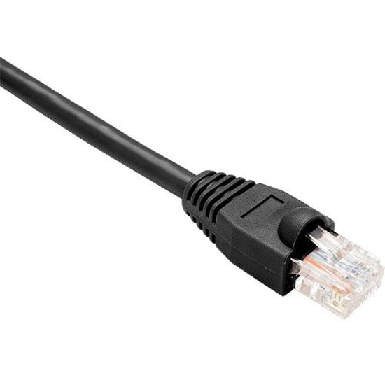 Unirise PC6-01F-BLK-S Cat.6 Patch Network Cable, 1 ft, Snagless, Copper Conductor, Black