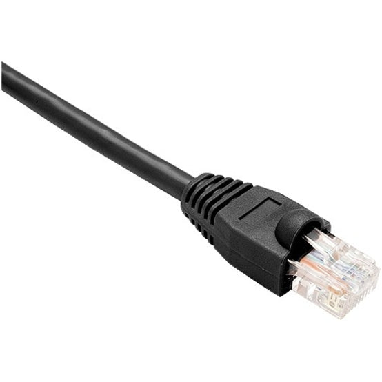 Unirise PC5E-25F-BLK-S Cat.5e Patch Network Cable, 25 ft, Snagless, Copper Conductor, Black