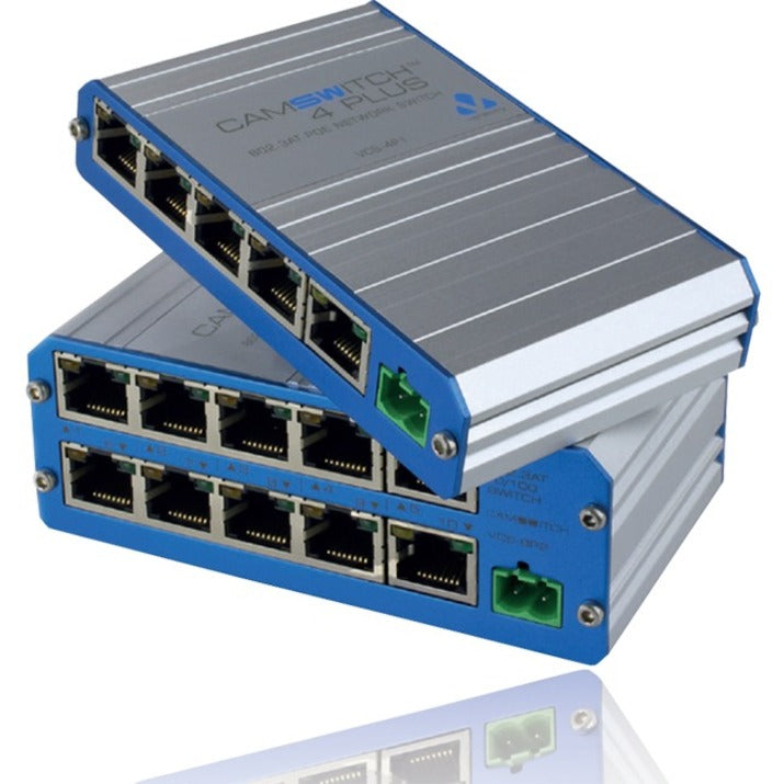 Veracity VCS-4P1 CAMSWITCH Plus Ethernet Switch, 5 x Fast Ethernet Network, TAA Compliant, NDAA Compliant, RoHS Certified