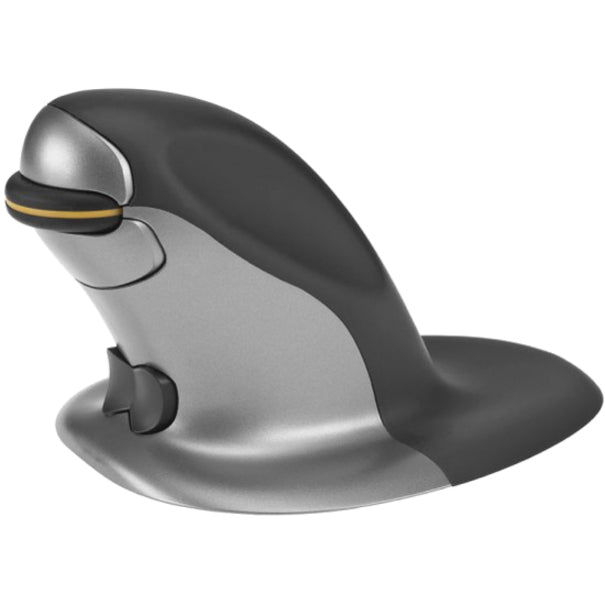 Posturite 9820102 Penguin Ambidextrous Vertical Mouse, Ergonomic Fit, Rechargeable Battery, 1200 dpi, Wireless