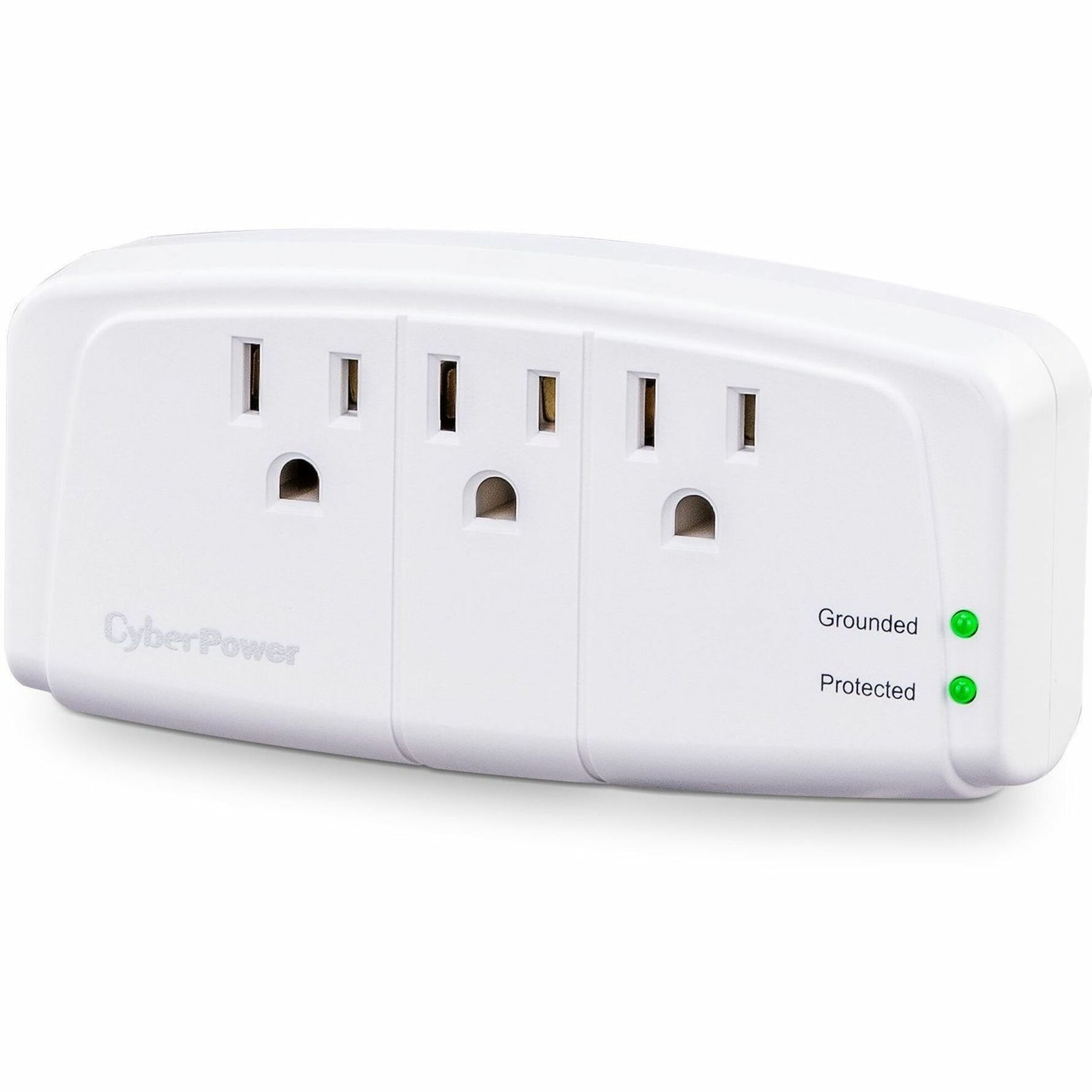 CyberPower CSB300W Essential 3-Outlets Surge Suppressor Wall Tap Plug, Lifetime Warranty, 900J Surge Energy Rating