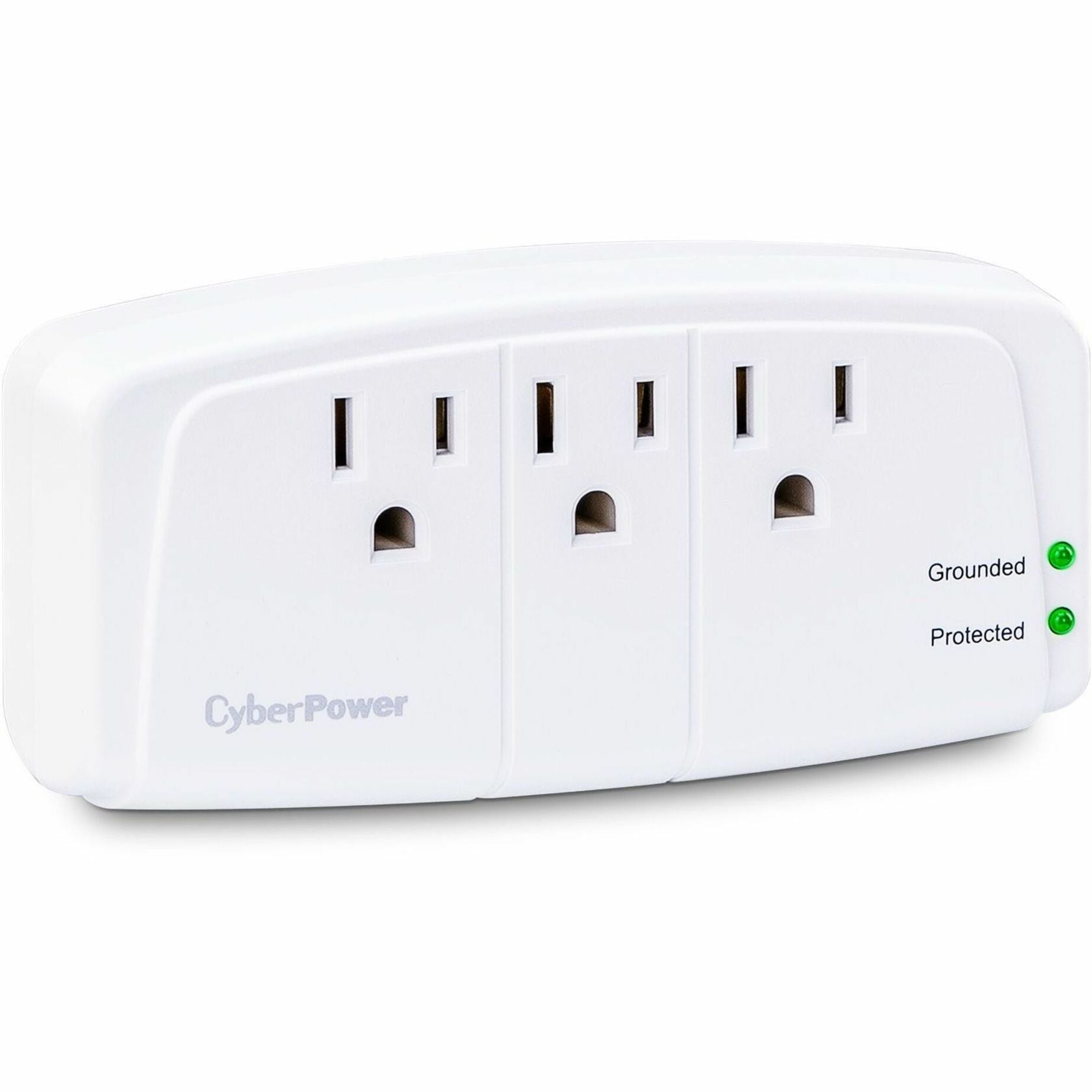 CyberPower CSB300W Essential 3-Outlets Surge Suppressor Wall Tap Plug, Lifetime Warranty, 900J Surge Energy Rating