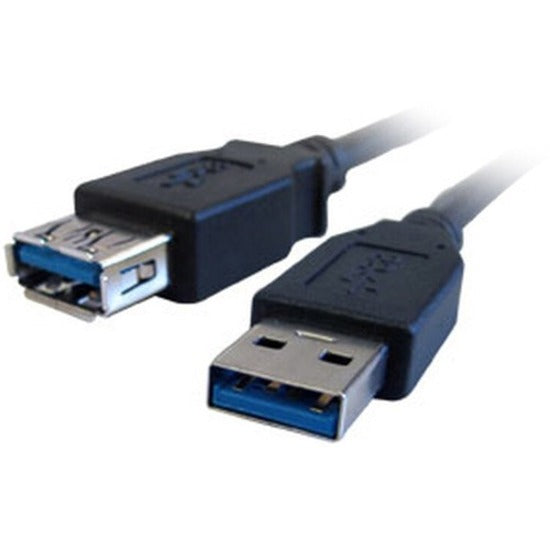 Comprehensive USB3-AA-MF-6ST USB 3.0 A Male To A Female Cable 6ft., Strain Relief, EMI Protection, Plug & Play, Molded, Black