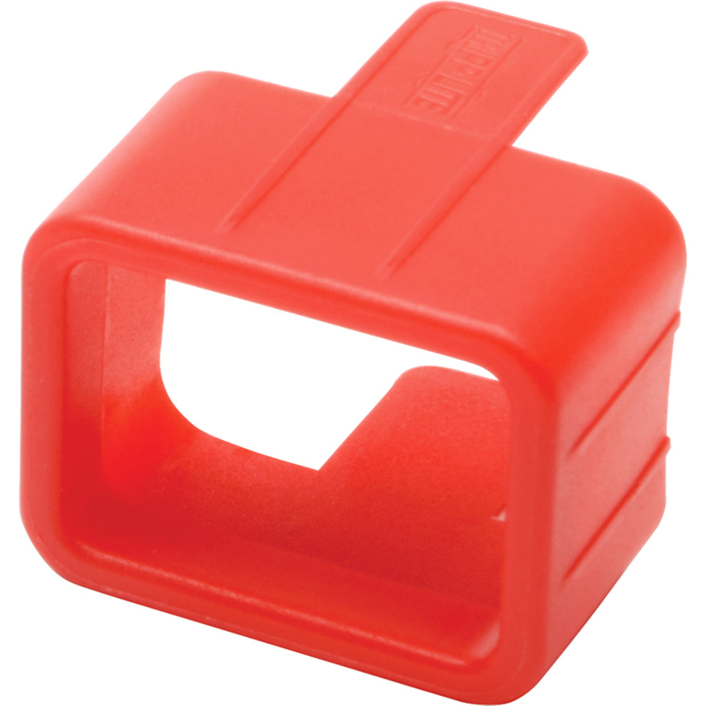 Tripp Lite by Eaton Plug-lock Inserts keep C20 power cords solidly connected to C19 outlets, RED color, Package of 100 (PLC19RD)