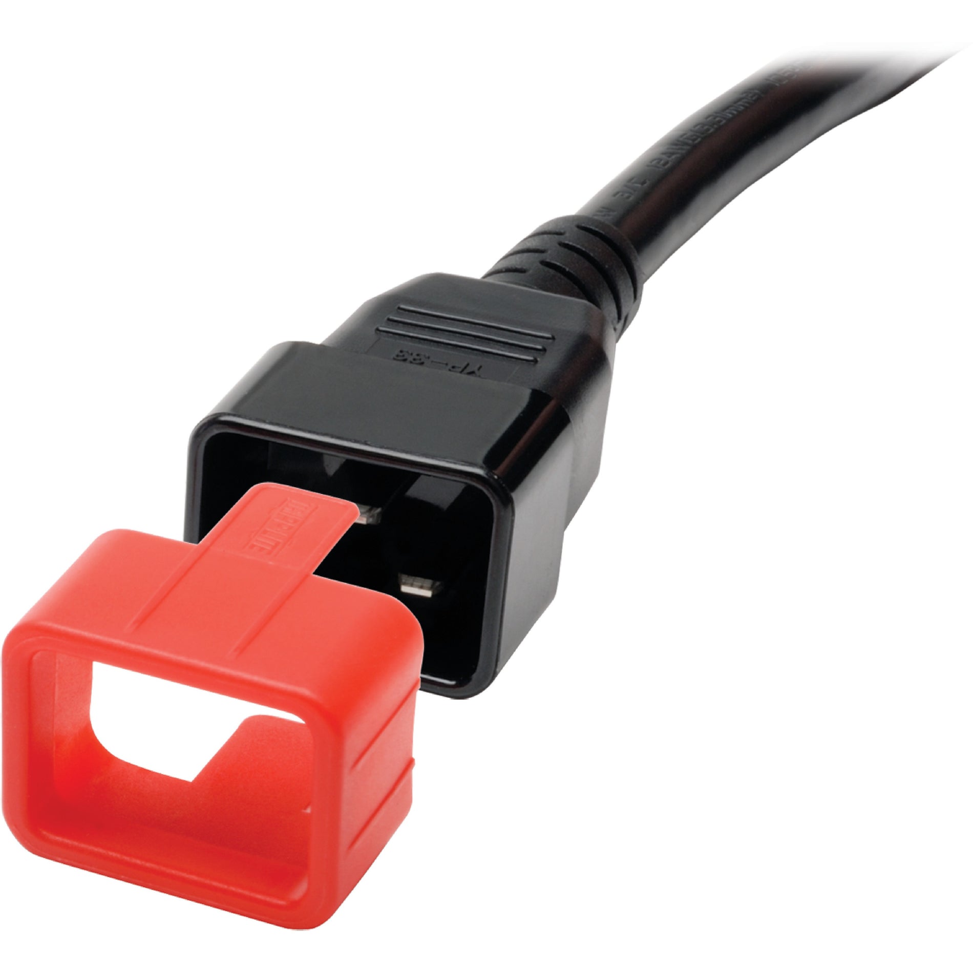 Tripp Lite by Eaton Plug-lock Inserts keep C20 power cords solidly connected to C19 outlets, RED color, Package of 100 (PLC19RD)