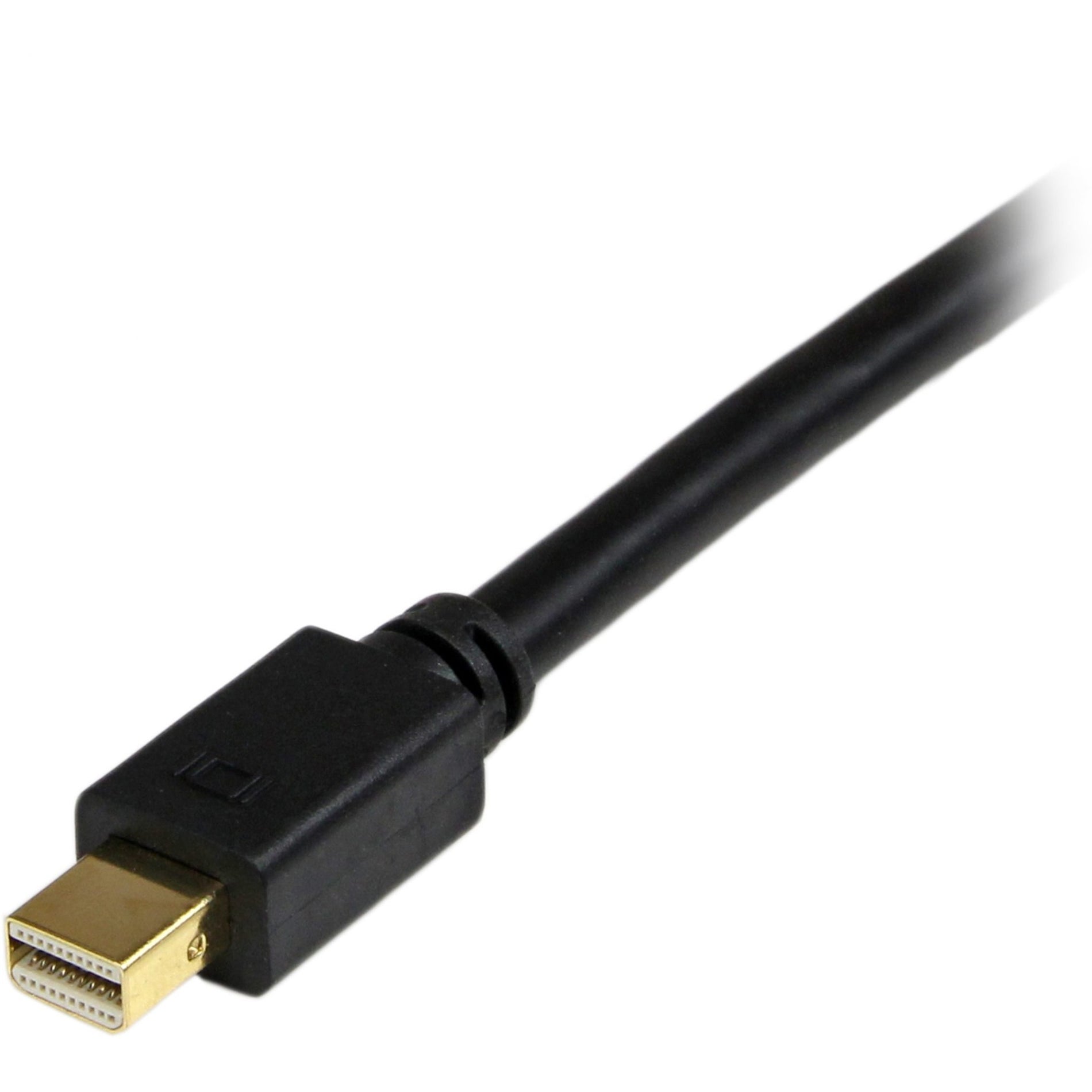 StarTech.com MDP2DVIMM3B Mini DisplayPort to DVI Adapter Converter Cable - Black, 3 ft, 1920x1200