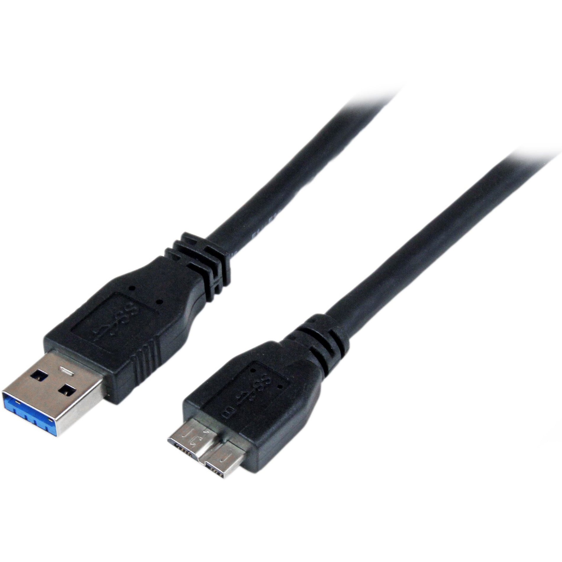 StarTech.com USB3CAUB1M 1m Certified SuperSpeed USB 3.0 A to Micro B Cable - M/M, 3ft Data Transfer Cable, 5 Gbit/s Data Transfer Rate, Strain Relief, Molded