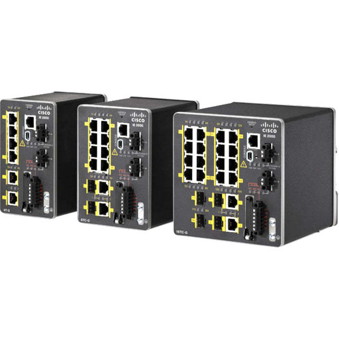 Cisco IE-2000-16PTC-G-NX IE-2000 Ethernet Switch, 16-Port Fast Ethernet, 2 Gigabit Ethernet Uplink