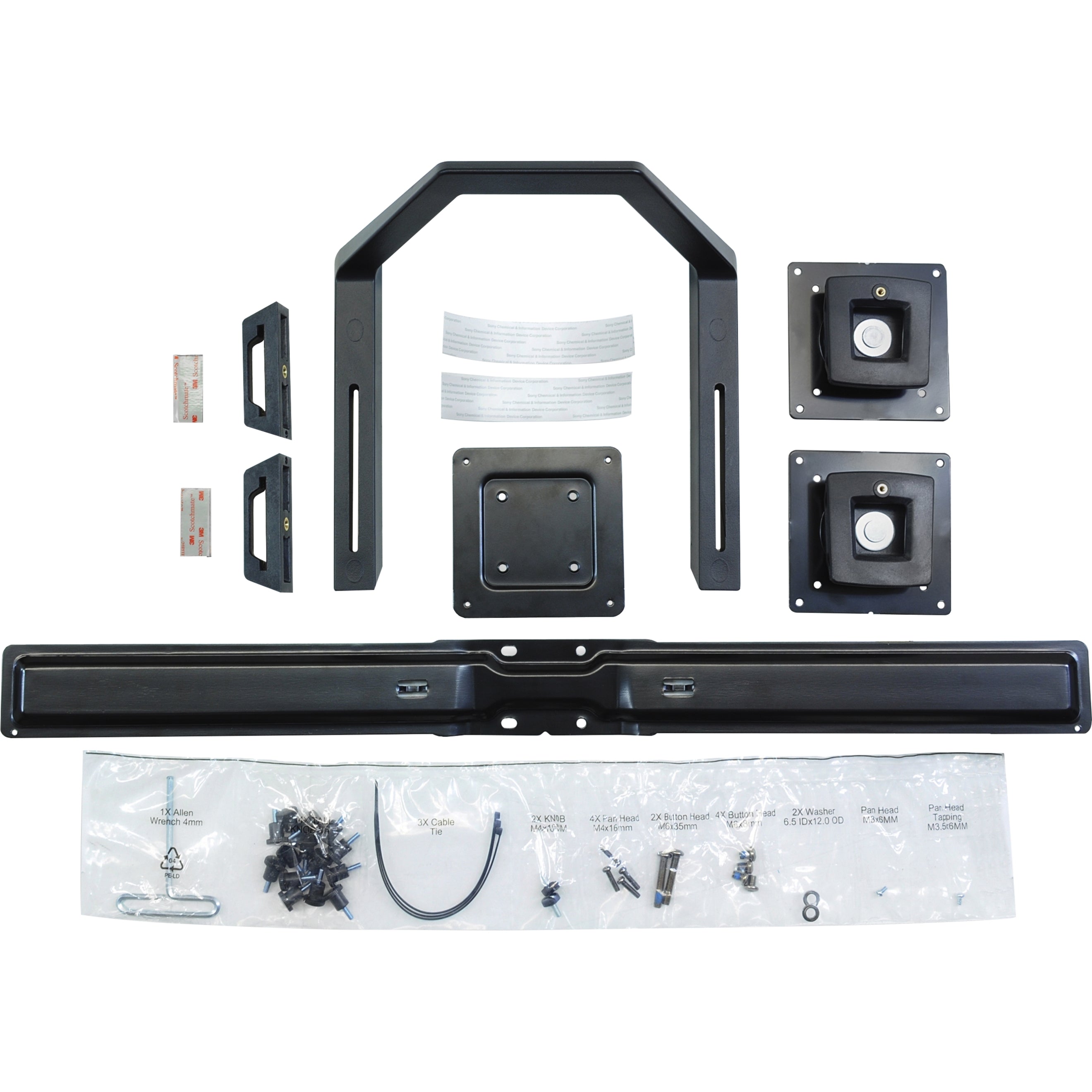 Ergotron 97-783 Dual Monitor & Handle Kit, Cable Management, Rotate, 3 ...
