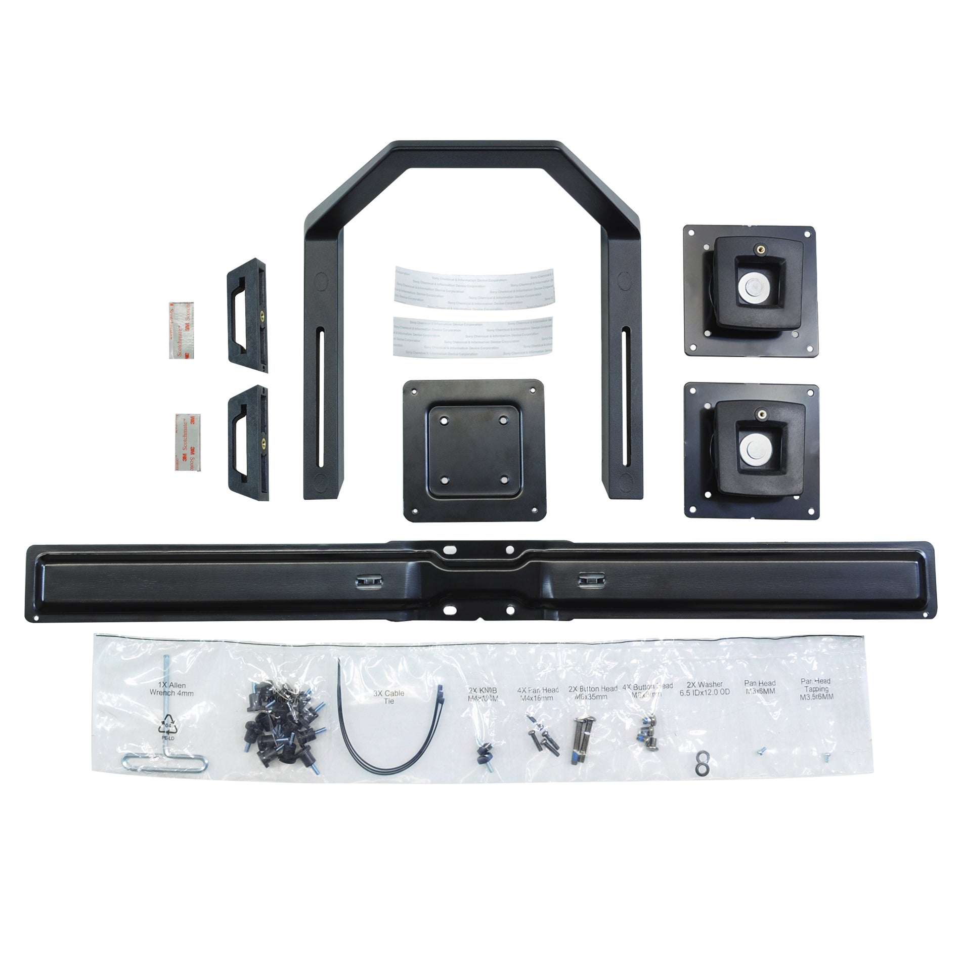 Ergotron 97-783 Dual Monitor & Handle Kit, Cable Management, Rotate, 36 lb Maximum Load Capacity