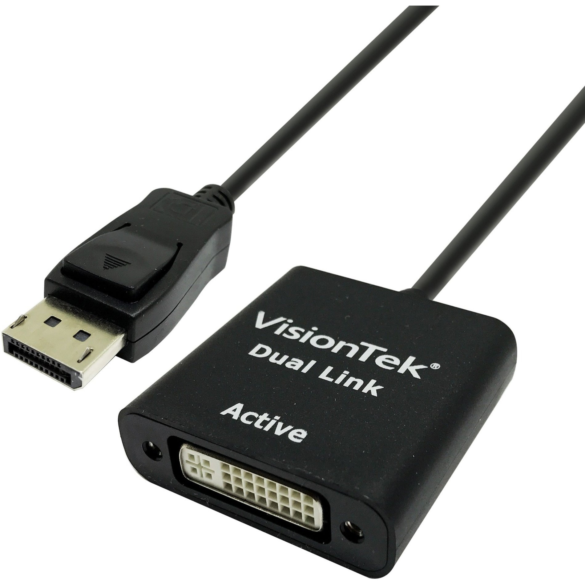 VisionTek 900639 DisplayPort to DL DVI-D Active Adapter Cable, Plug & Play, Eyefinity Technology