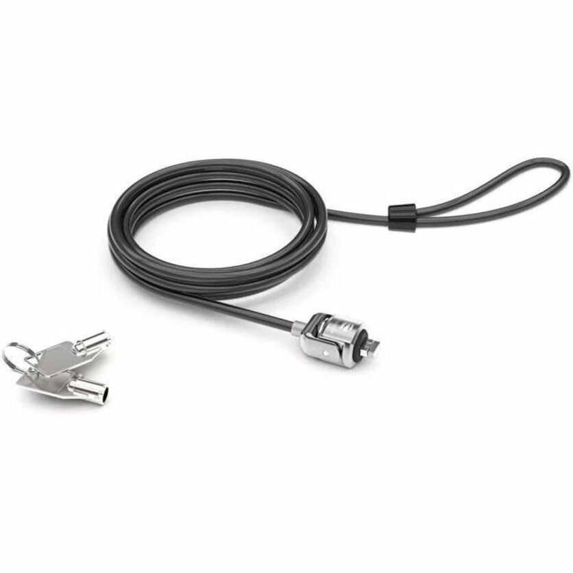 Compulocks CL15 Universal Security Keyed Cable Lock, 6 ft Cable Length, Black
