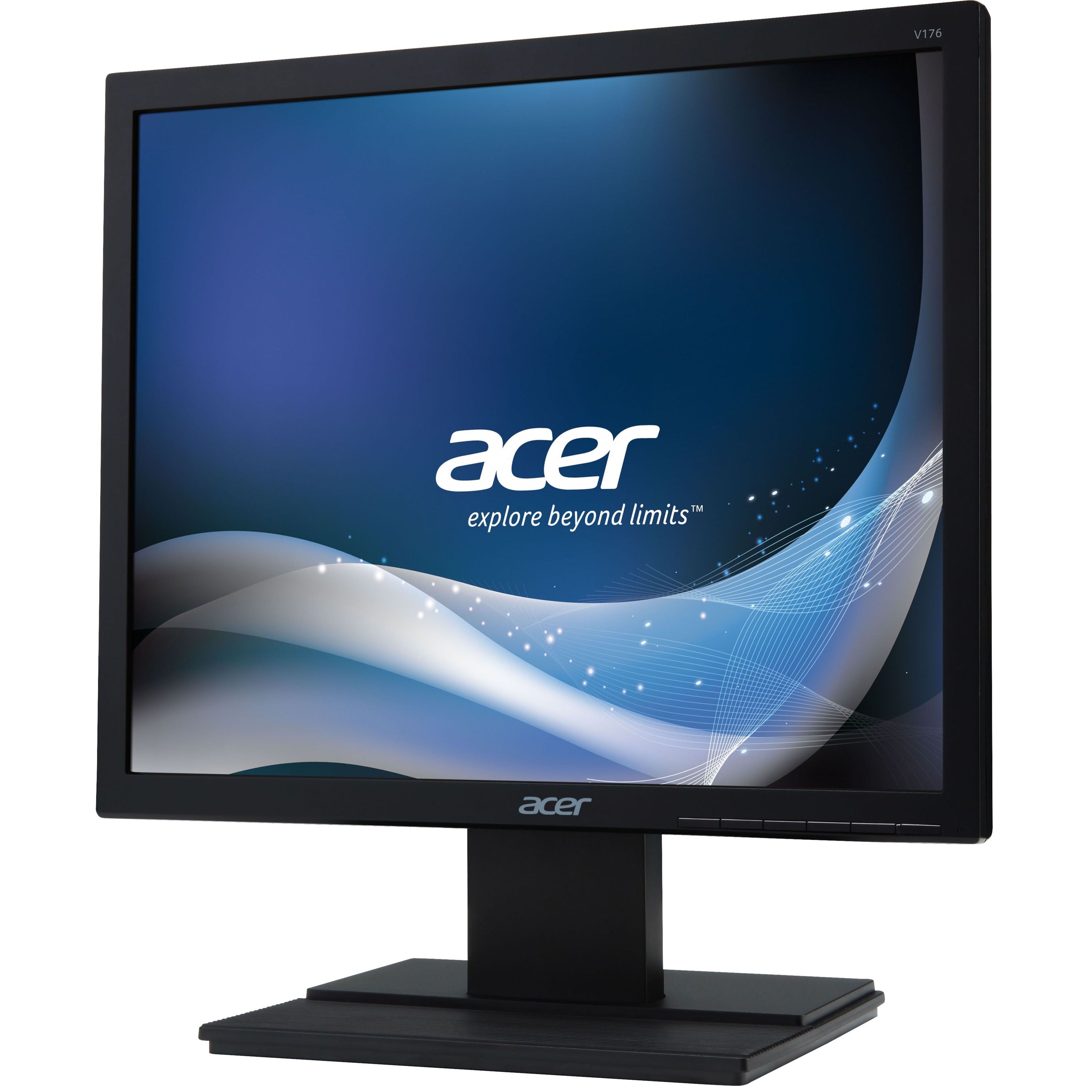 Acer UM.BV6AA.001 V176L LCD Monitor, 17 5:4 5ms 100000000:1 Max(ACM) 250nits LED, VGA DVI (w/HDCP) US PA PA TCO6.0 Black
