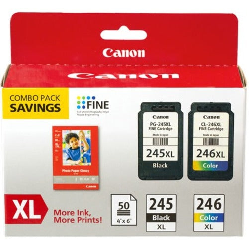 Canon 8278B005 PG-245XL/CL-246XL Ink Cartridge with Photo Paper 50 sheets