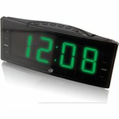 GPX C353B Clock Radio with Dual Alarm, Mono, LED Screen, Manual Snooze