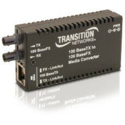 Transition Networks M/E-TX-FX-01-(SM)-NA Mini Fast Ethernet Media Converter, Single-mode, 20km