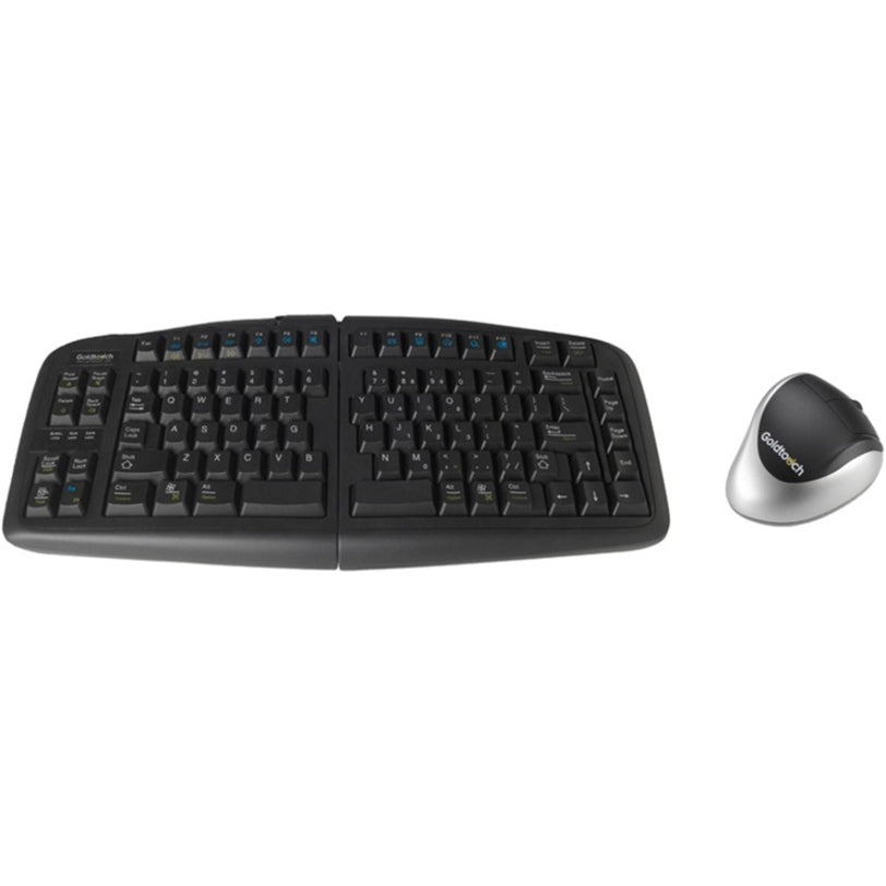 Goldtouch GTF-KLH V2 Adjustable Keyboard & Comfort Mouse Bundle, Ergonomic, Soft-touch Keys, Left-handed Only