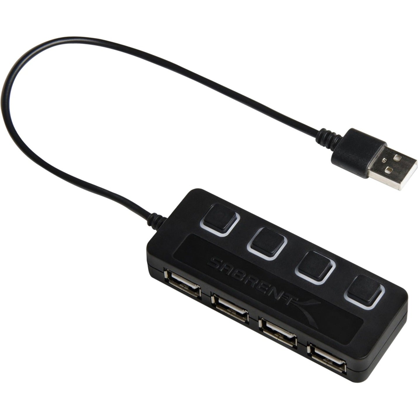 Sabrent HB-UMLS 4-PORT USB 2.0 HUB with Power Switches, External USB Hub