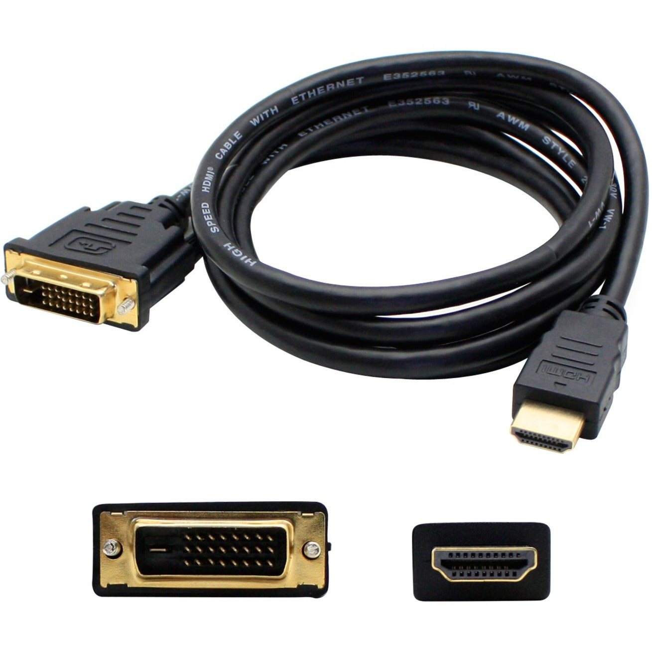 AddOn HDMI2DVIDS-5PK DVI/HDMI Video Cable, 6ft, Copper Conductor, 1920 x 1200 Supported Resolution
