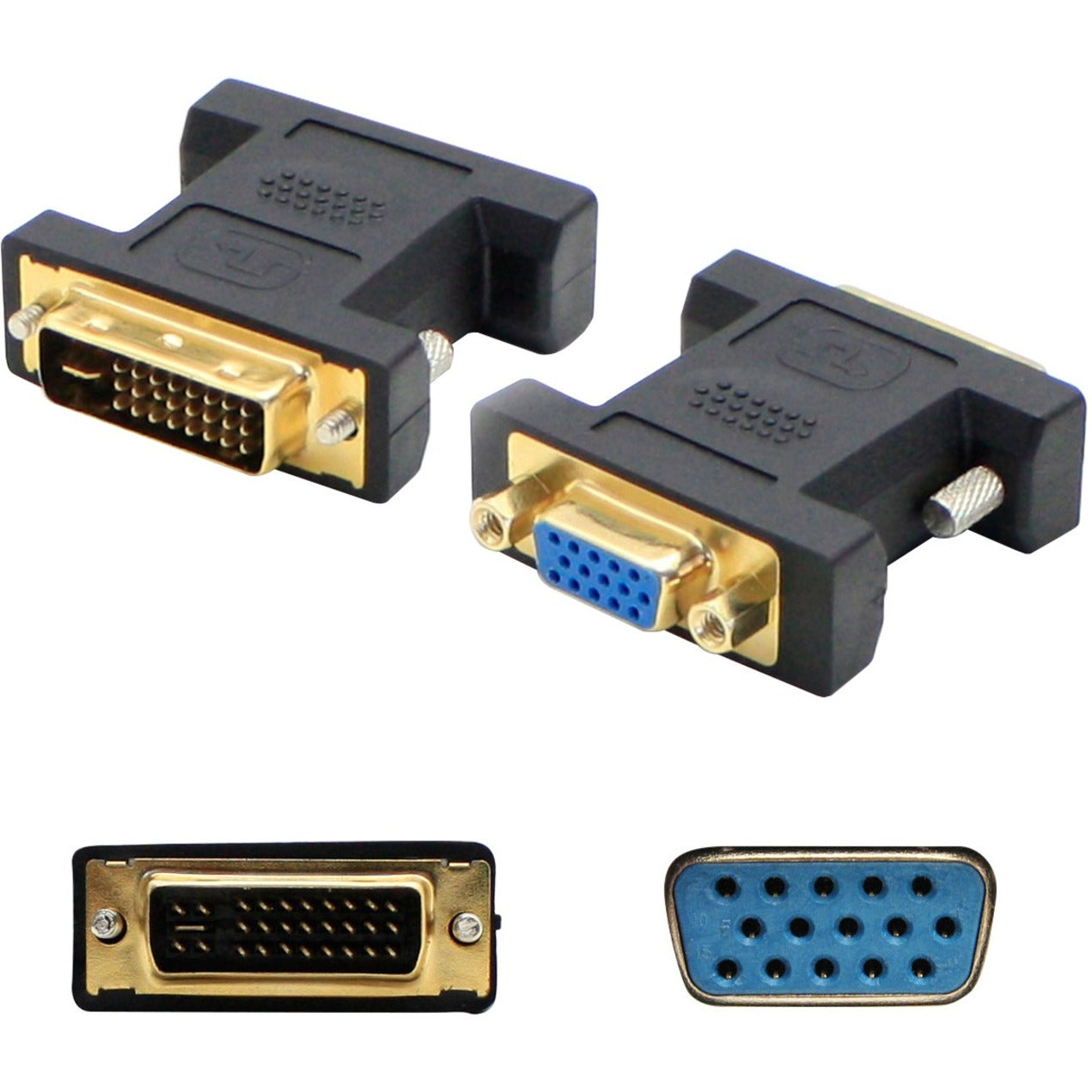 AddOn DVII2VGAB-5PK Bulk 5 Pack DVI-I to VGA Black Adapter Converter - M/F, 24+5 to VGA Adapter