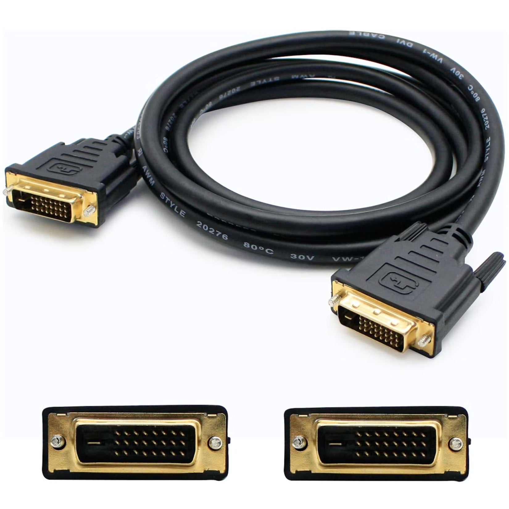 AddOn DVID2DVIDDL1F-5PK Bulk 5 Pack 1ft (30cm) DVI-D to DVI-D Dual Link Cable - M/M, 3 Year Warranty, United States