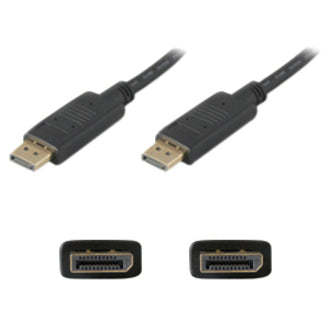 AddOn DISPLAYPORT1F-5PK Bulk 5 Pack 1ft (30cm) DisplayPort Cable - Male to Male, 3 Year Warranty, United States Origin