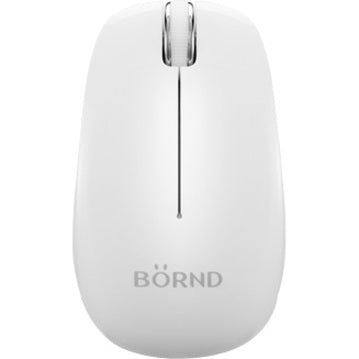 BORND C100 WHITE Rechargeable Light Shining Bluetooth Mouse, Ergonomic Fit, 2000 dpi, 2.4 GHz Wireless