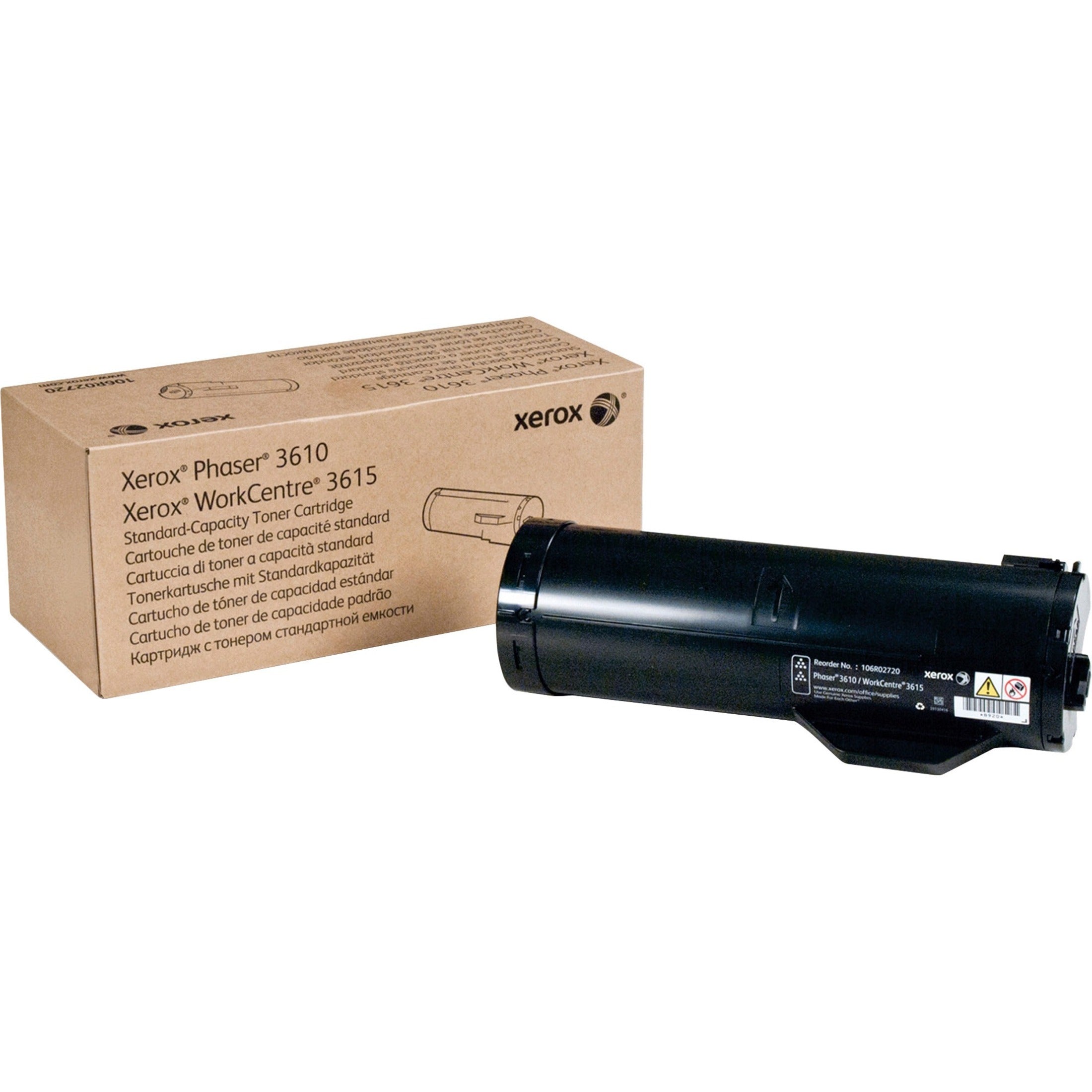 Xerox 106R02720 Phaser 3610/WorkCentre 3615 Standard Toner Cartridge, 5,900 Page Yield, Black